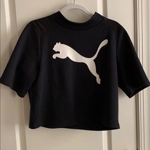 Puma Cropped Activewear Tee